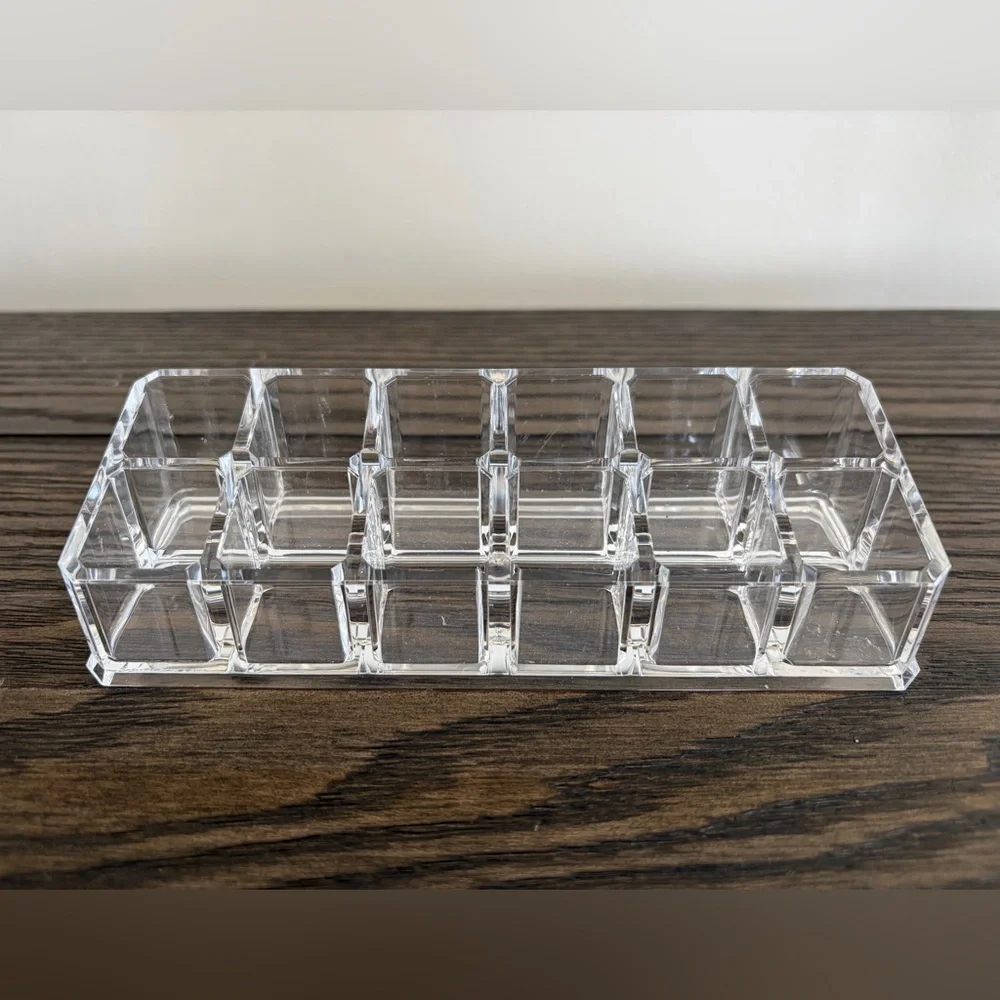 THE CONTAINER STORE 12-Section Luxe Clear Acrylic Lipstick Organizer